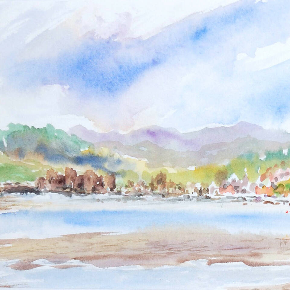 2 day en plein air workshop at Pensychnant Conservation Centre, Conwy with artist Peter Moore