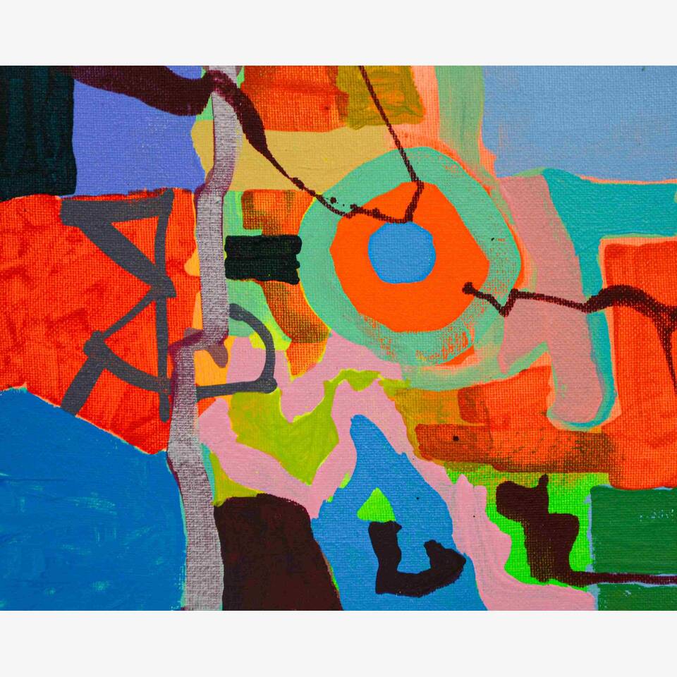 ANDREW SMITH RCA 'ATLAS NO 8' ACRYLIC ON CANVAS £270