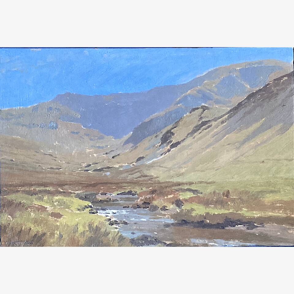 JEREMY YATES RCA 'SUN ON THE MOUNTAIN CWM CASEG' 32 X 43 £185