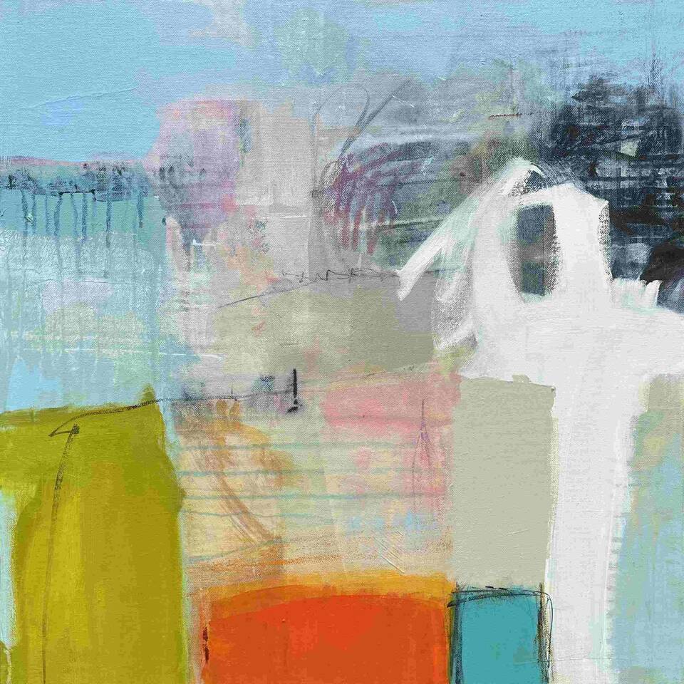 RICHARD MONKS ARCA' INVISIBLE AS SUMMER WIND' 60 X 60 ACRYLIC ON CANVAS £650