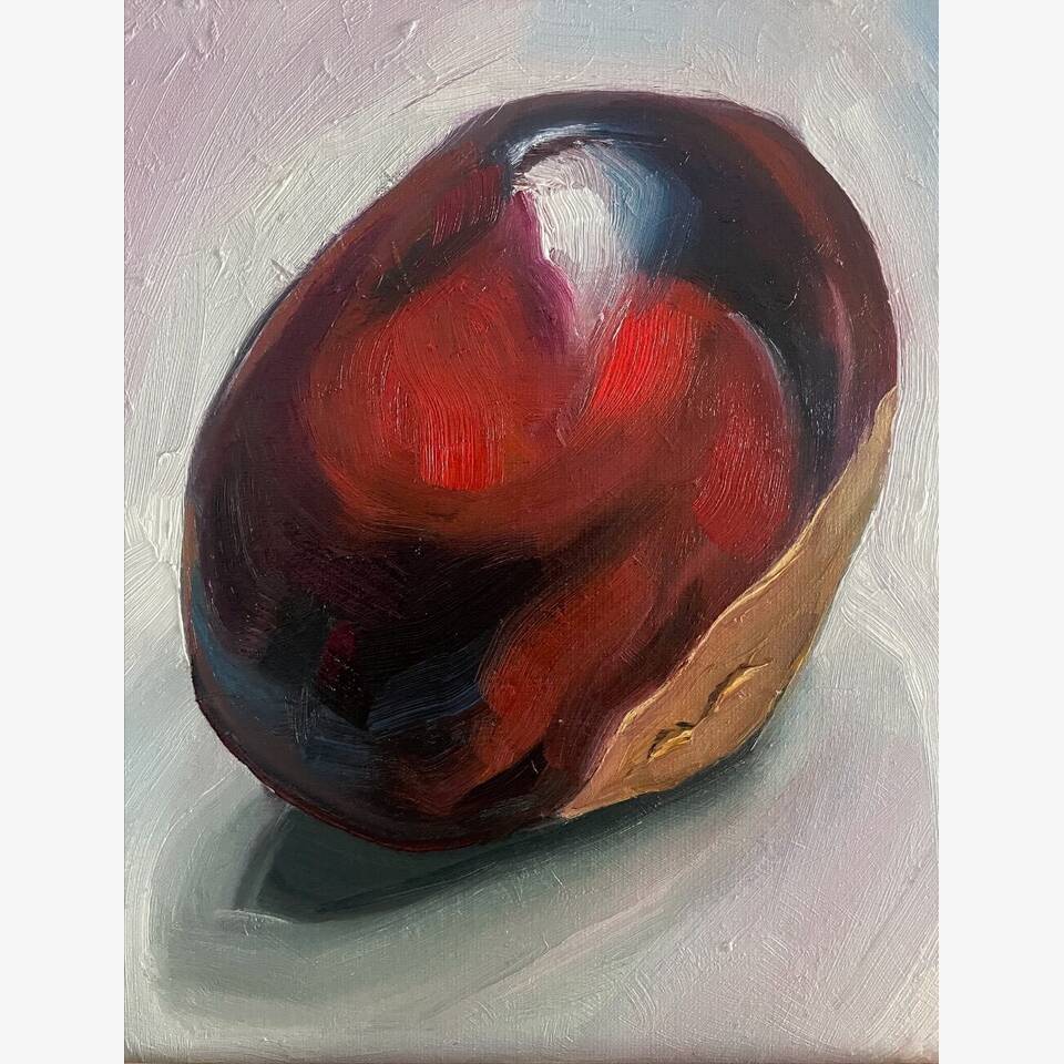 SIMON GOSS ARCA 'CONKER 26 THREEER ' 25 X 20 OIL ON BOARD £450