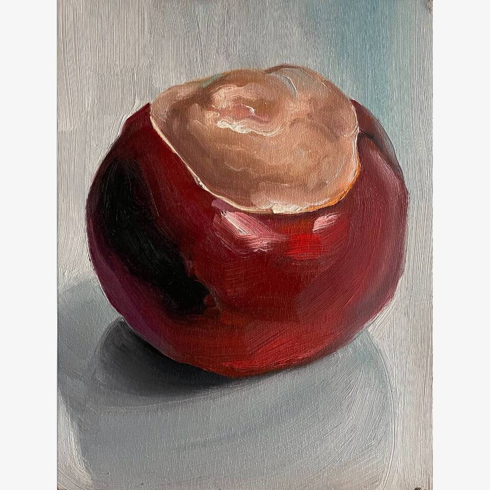 SIMON GOSS ARCA 'CONKER 29 THREEER ' 25 X 20 OIL ON BOARD £450