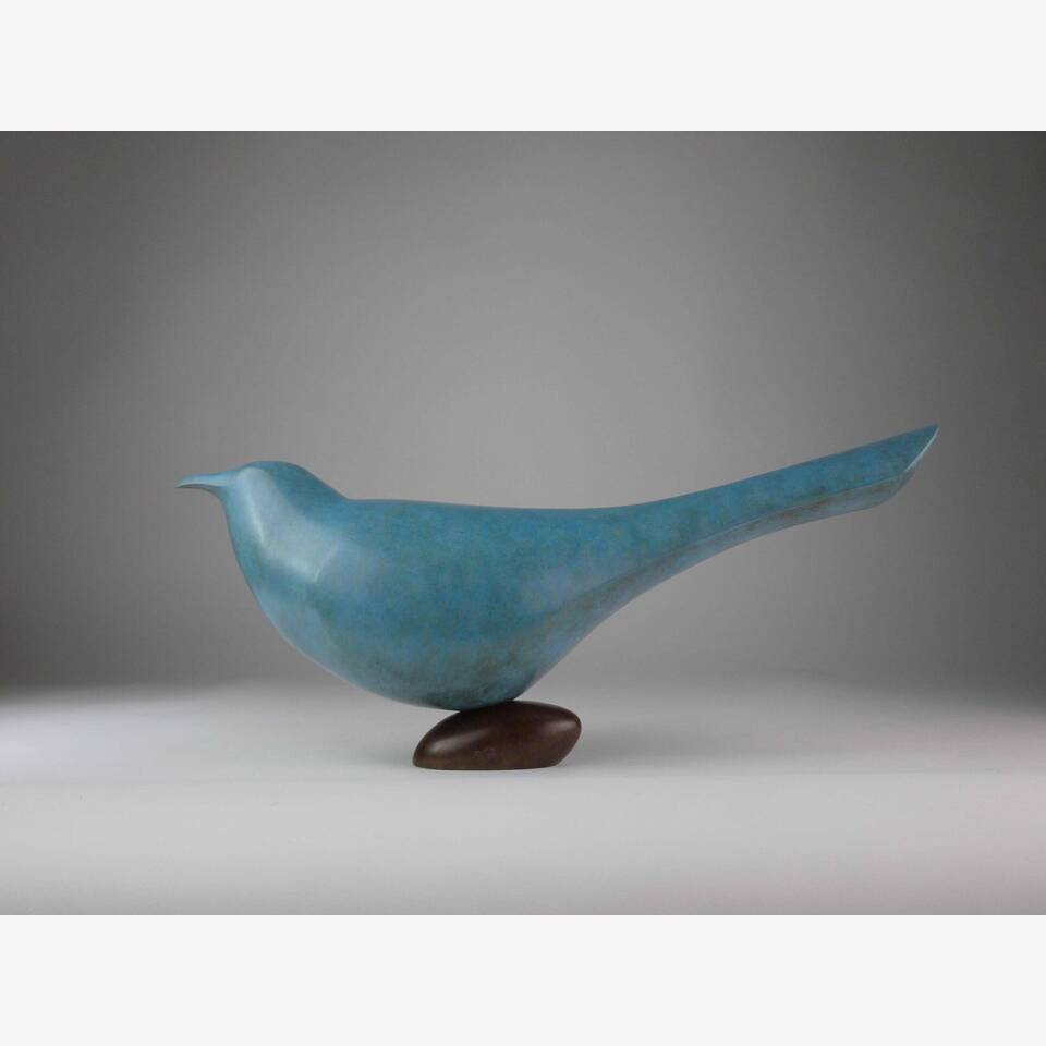 STEPHEN PAGE 'ARCA CUCKOO' 15 X 36 X 10 £3200 BRONZE