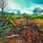 Glenn Badham "Totes Mire - After Paul Nash" Oil on canvas, 50 x 100 £2000