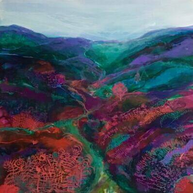 Jan Gardner RCA My song of the mountain Acrylic on board 25 x 38cm 475