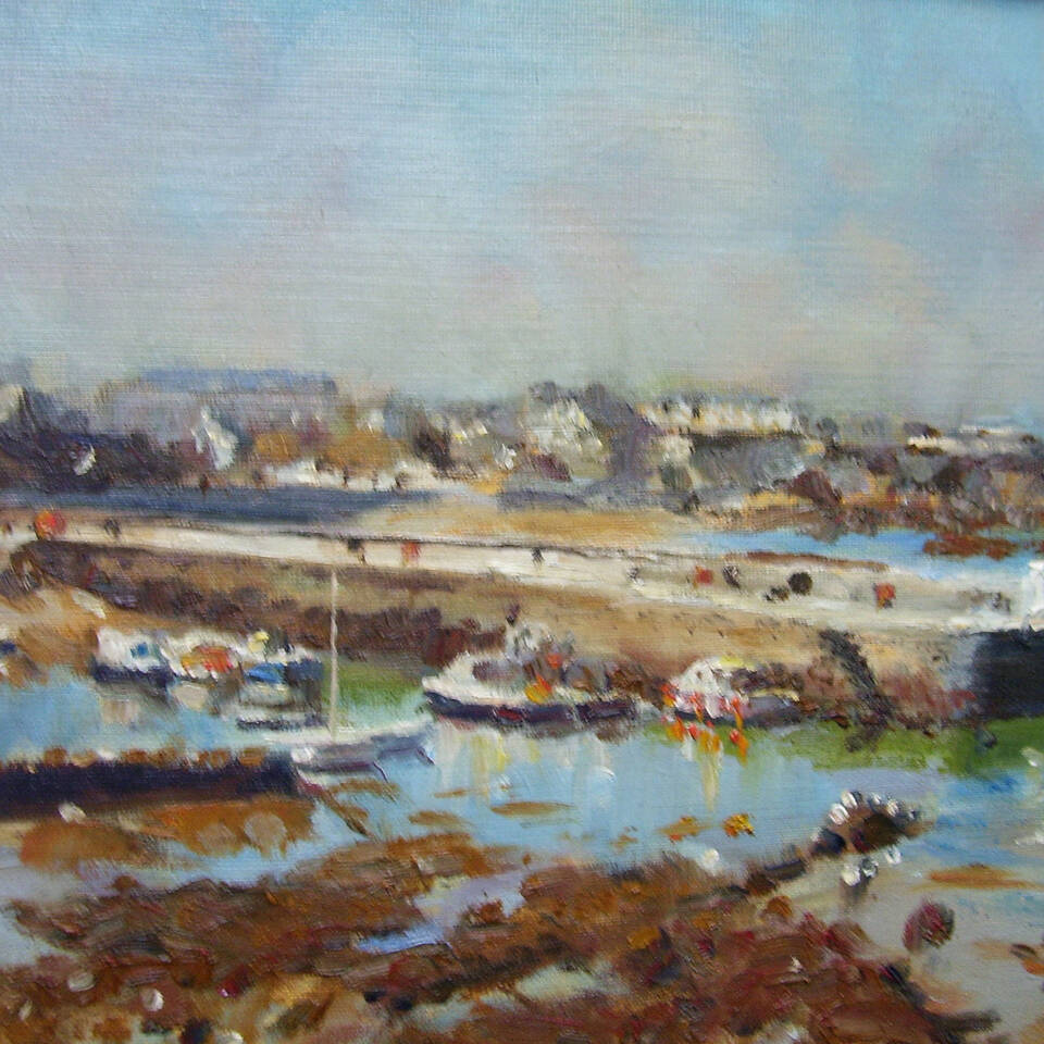 11 Keith Andrew RCA Cemaes Harbour Anglesey Oil on Board