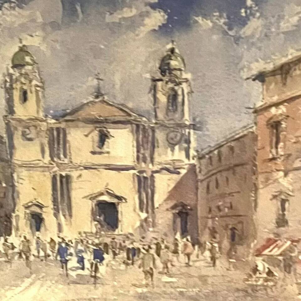 Maurice Greenwood RCA "Medina Malta" watercolour £300