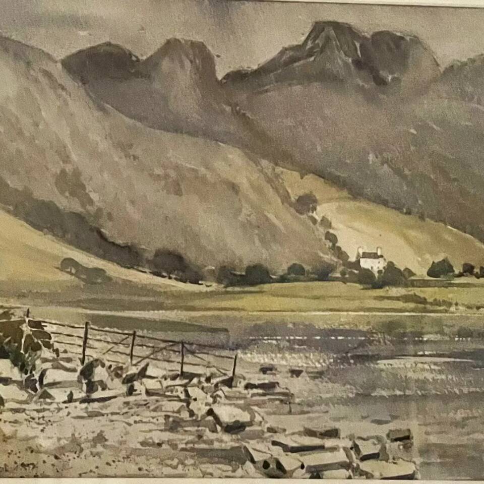 Maurice Greenwood RCA "Llyn Crafnant" watercolour £400