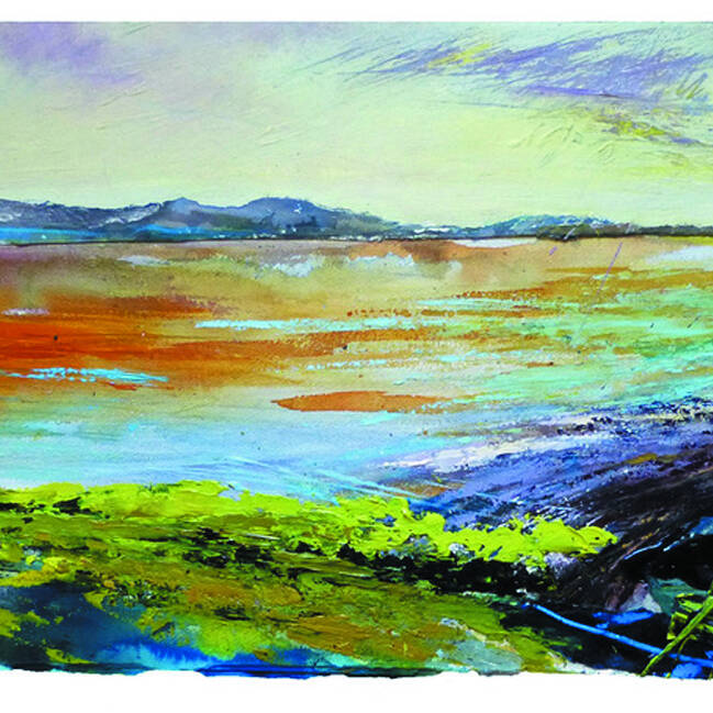 AT Bower THE BEND HALF TIDE Mixed media 144 5 x 78 cm