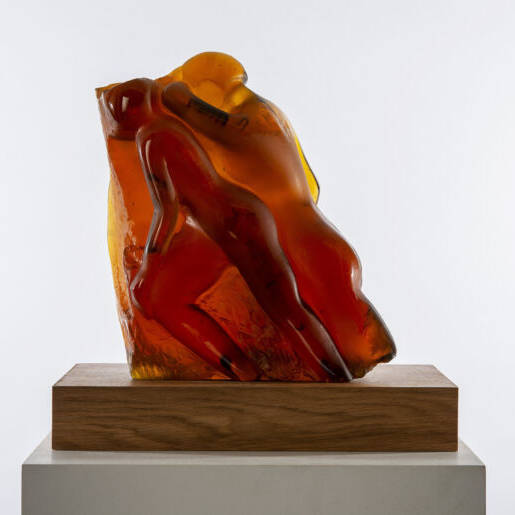 AHUVA ZELOOF "EVOLUTION WHISKY" COLOURED MOULDED GLASS 40 X40 X22 CM £9,850