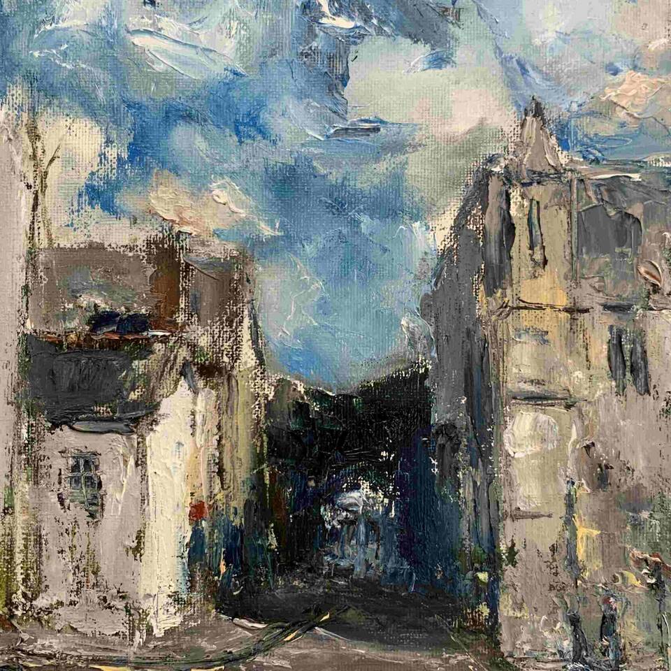 ADAM DE VILLE 'COME WITH ME TO CONWY' OIL ON BOARD  650 25x20CM £650