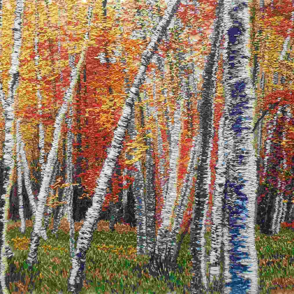 ALISON HOLT 'AUTUMN SILVER' TEXTILES  30x40 CM £1200