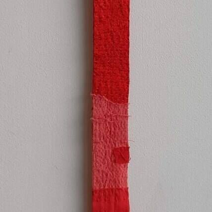 Aimee Spilsted "Our Love is Not Perfect" wood and textile 92 x 45cm £175