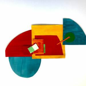 Suzanne Bethell, 'Untitled Assemeblage 2',  handpainted paper fragments, 50 x 38 cm, £650