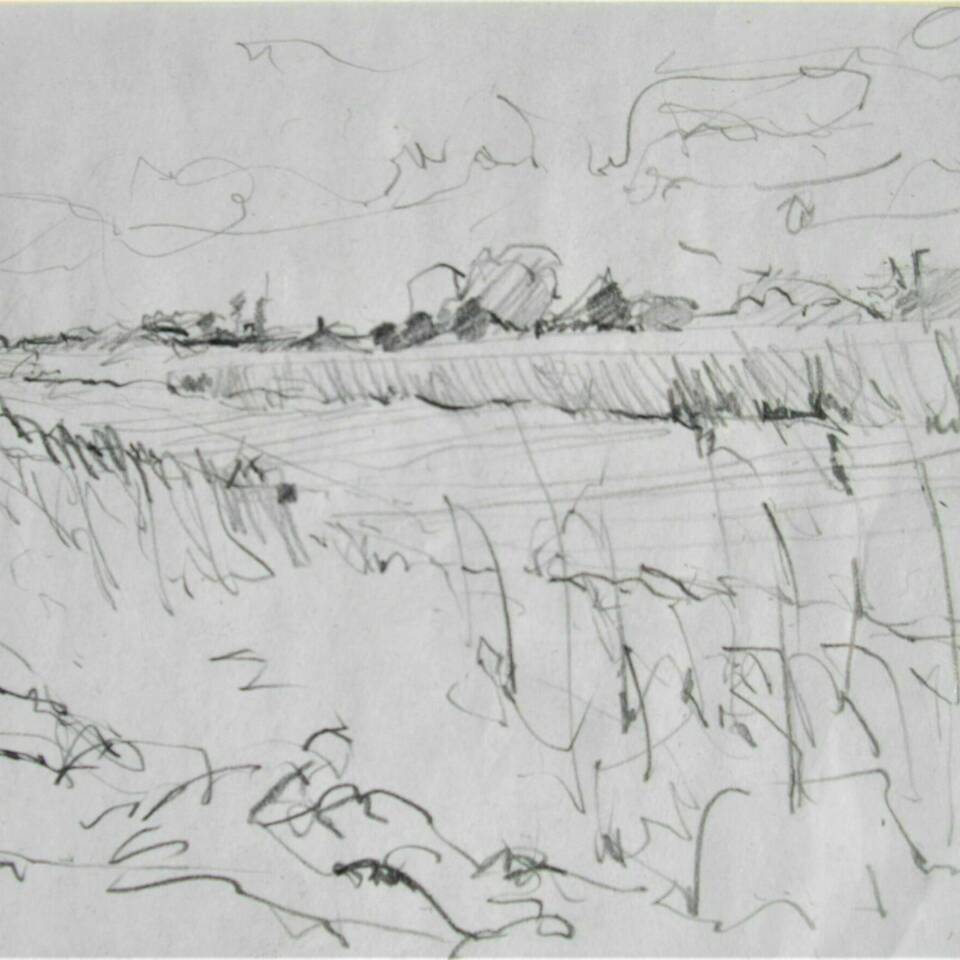 Richard Gant Fen 3 Pencil on Paper 36 x27 cms 140
