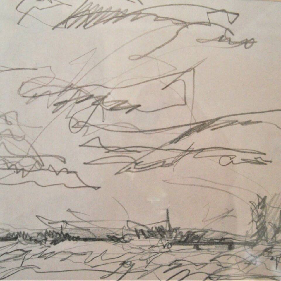 Richard Gant Fen 6 Pencil on Paper 36 x 27 cms 140