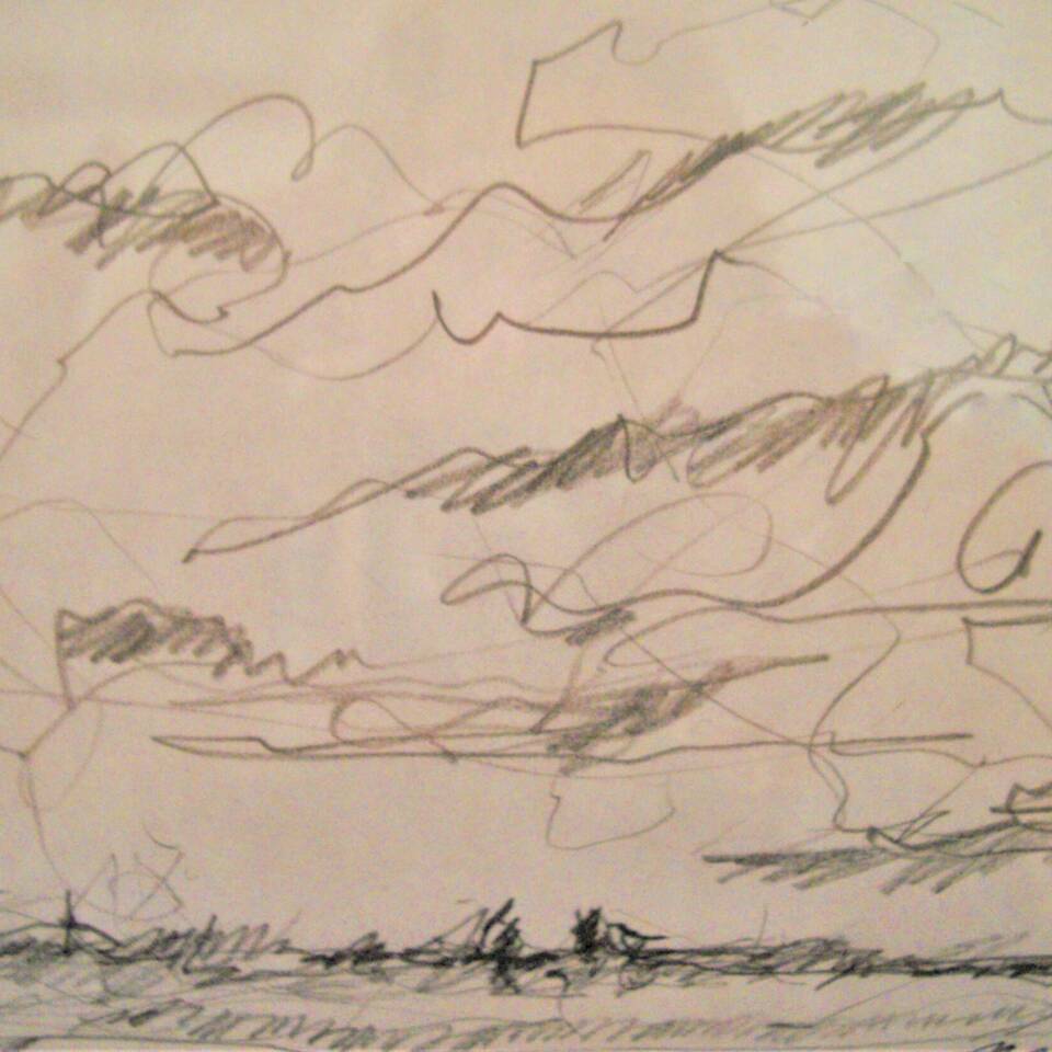Richard Gant Fen 7 Pencil on Paper 36 x 27 cms 140