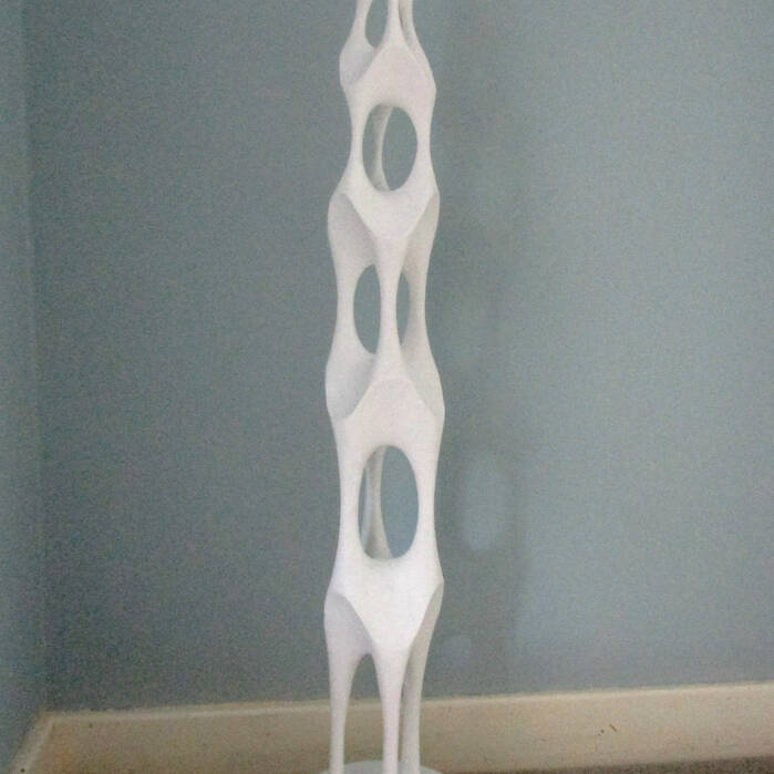 ALAN PALMER RCA GHOST TOWER 94CM PAINTED WOOD £380