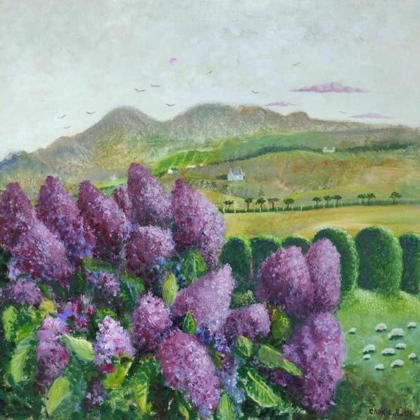 Lilac cloud 2023 48 x 48 oil on canvas £500