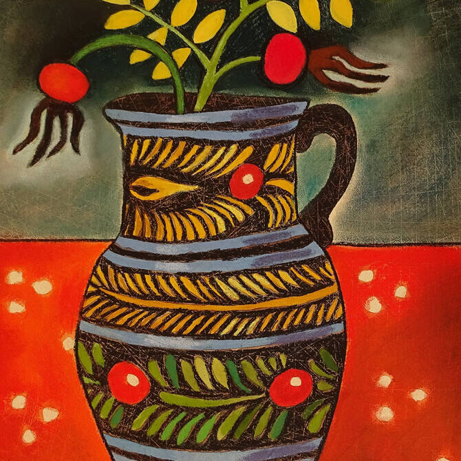 Welsh Jug and Rosehips £695